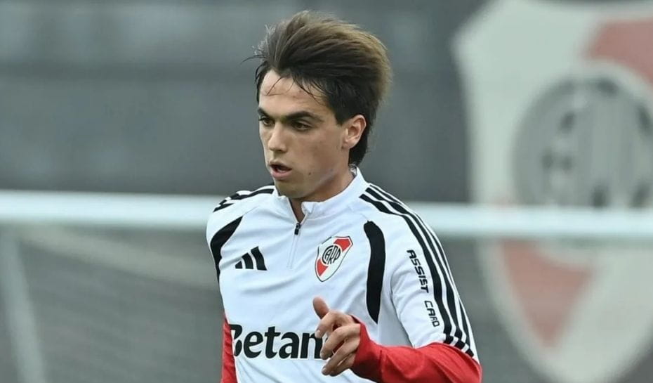 Giorgio Costantini en entrenamiento con River (Foto: Prensa River)