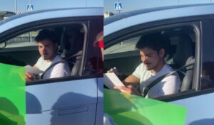 Julián Álvarez frenó su auto y protagonizó un emotivo momento con hinchas del Atlético