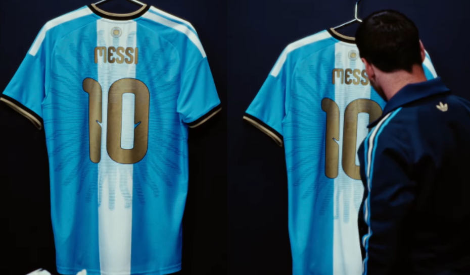 Messi presentó la camiseta de la selección para su despedida