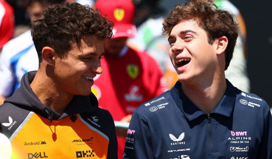 Norris y Colapinto entre risas (Foto:@ColapintoFiles)