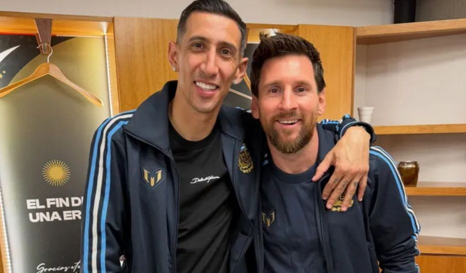 Ángel Di Maria junto a Lionel Messi en la despedida (Foto: Getty)