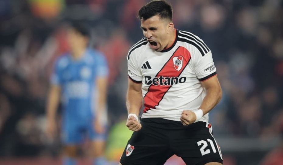Huevo Acuña gritó gol para River (Foto: Fotobaires)
