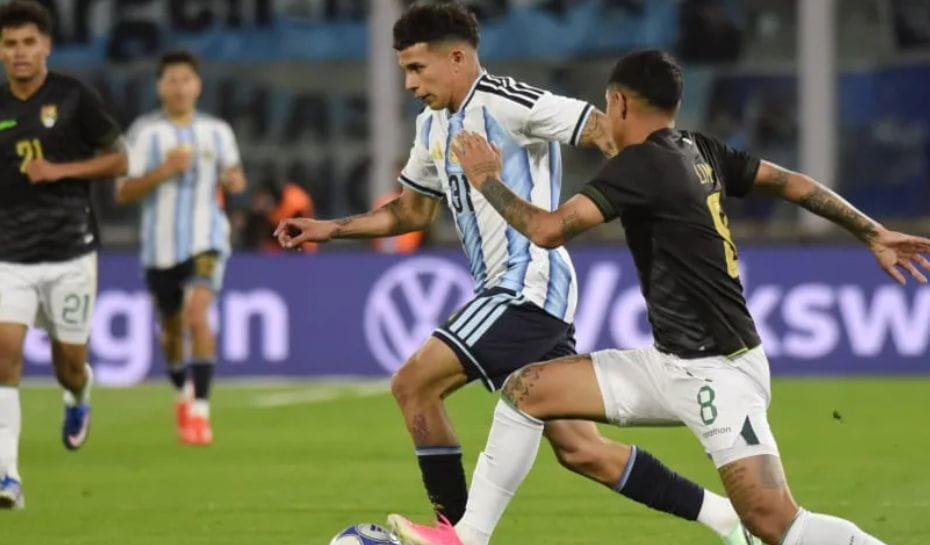 Leonel Flores debutó con la selección (Foto: TyC Sports)