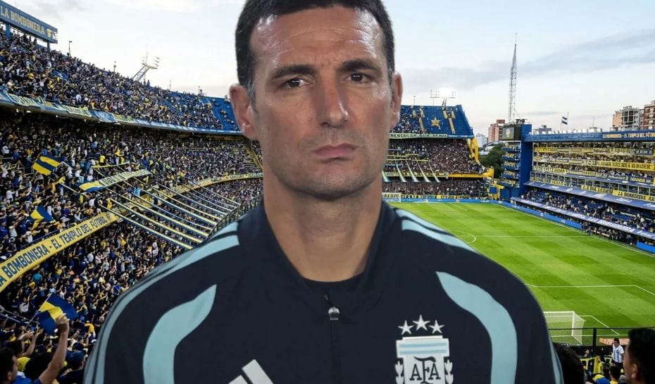 Scaloni en la Bombonera (Foto: Getty Images)